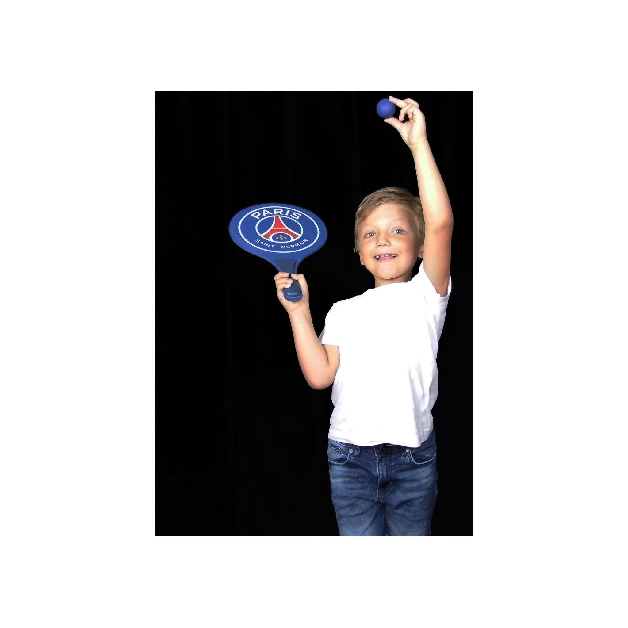 Voir la diapositive 2 : PSG Raquettes de plage - Paris Saint Germain - Balle inclus - Dimensons : 33 x 18,3 cm