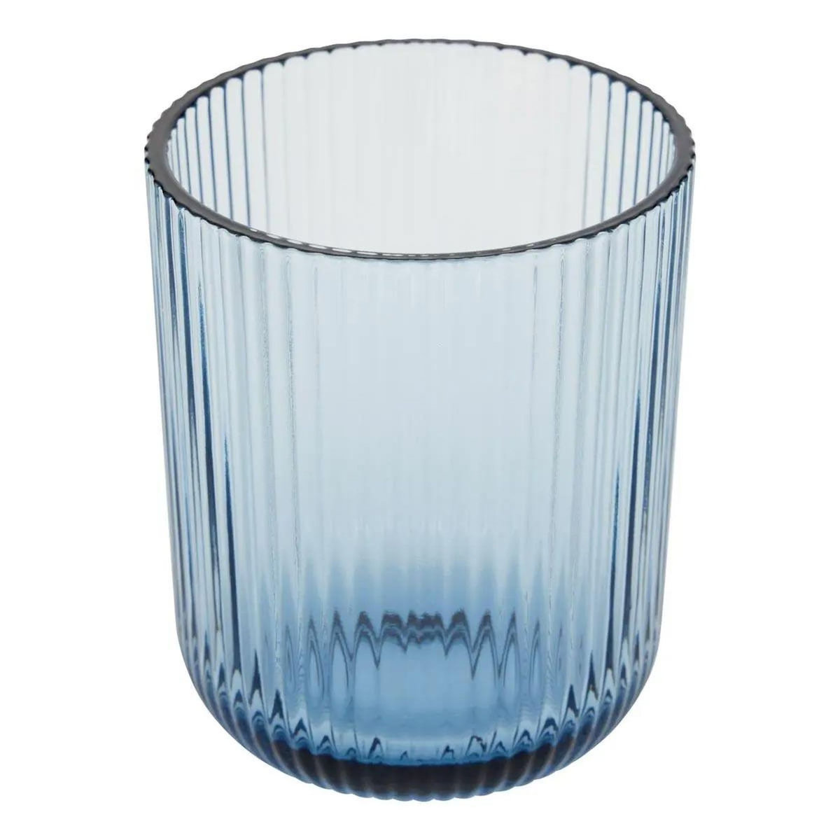 SECRET DE GOURMET Lot de 6 Gobelets Bas Strie  Ema  25cl Bleu