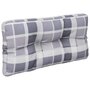 Voir la diapositive 5 : VIDAXL Coussins de palette lot de 2 motif a carreaux gris tissu