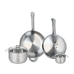 ELO Ensemble de 2 Poêles de cuisson 28 et 32 cm et 2 faitouts 12 et 20 cm Elo Profi Brillant