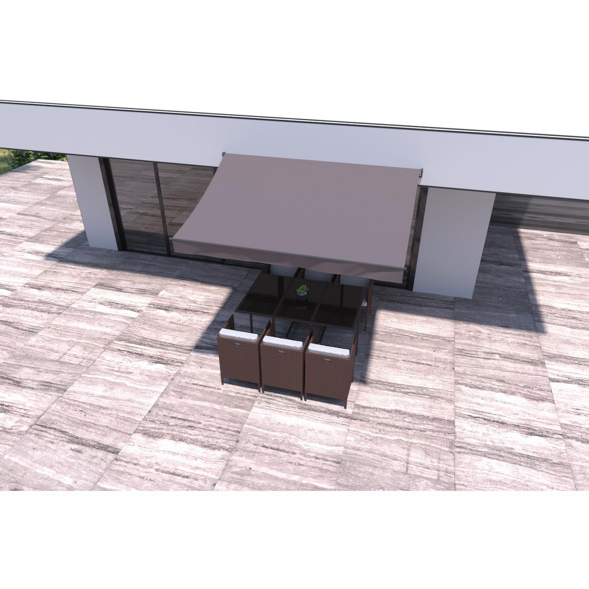 CONCEPT USINE Store banne 3 x 2 m taupe ADRO