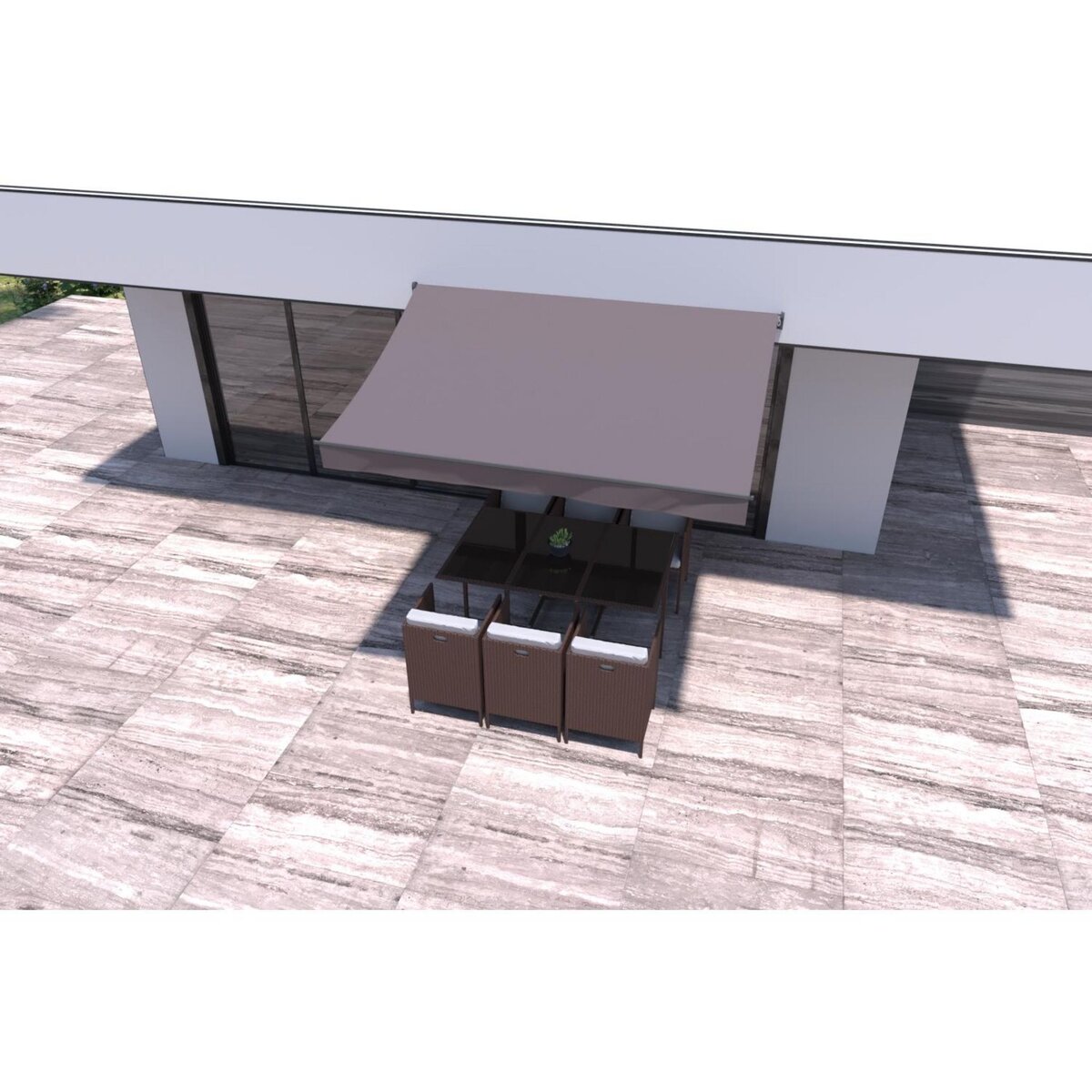 CONCEPT USINE Store banne 3 x 2 m taupe ADRO