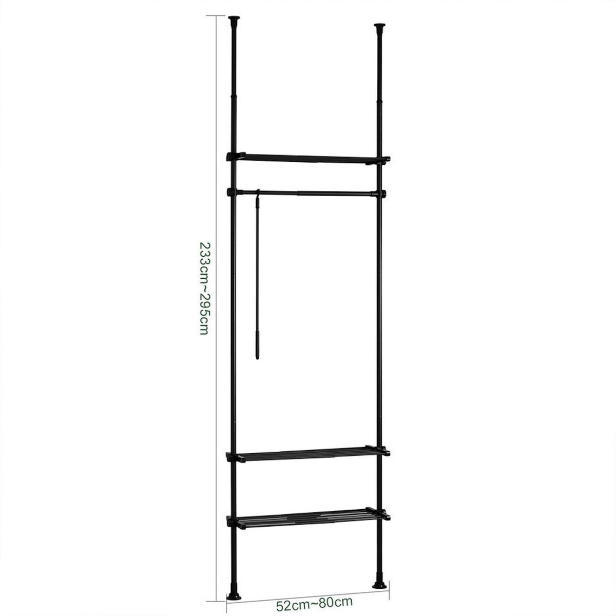 SOBUY SoBuy - Portemanteau Sur Pied à deux étagères - Industriel - KLS07