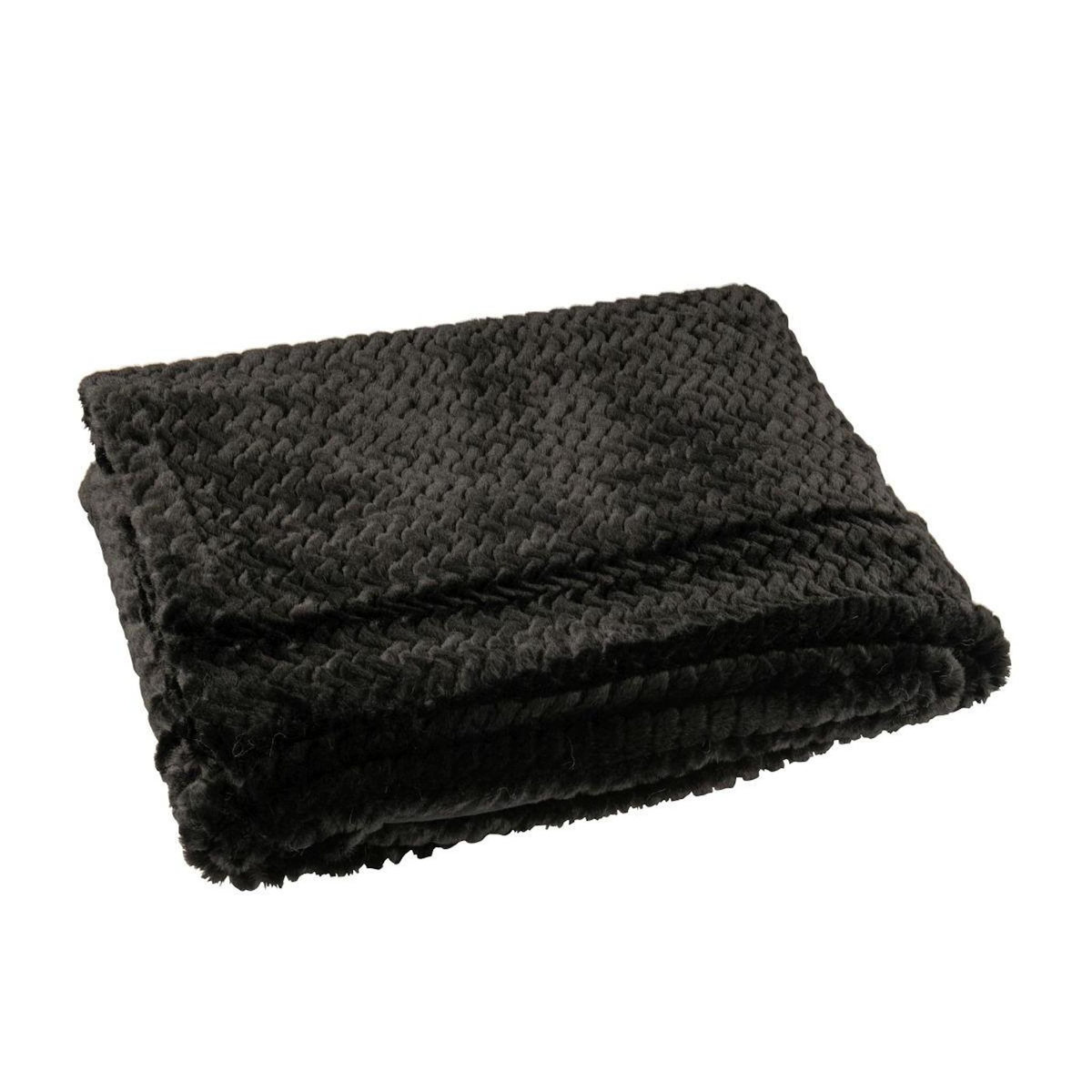 Paris Prix Plaid Uni  Winter  130x180cm Noir