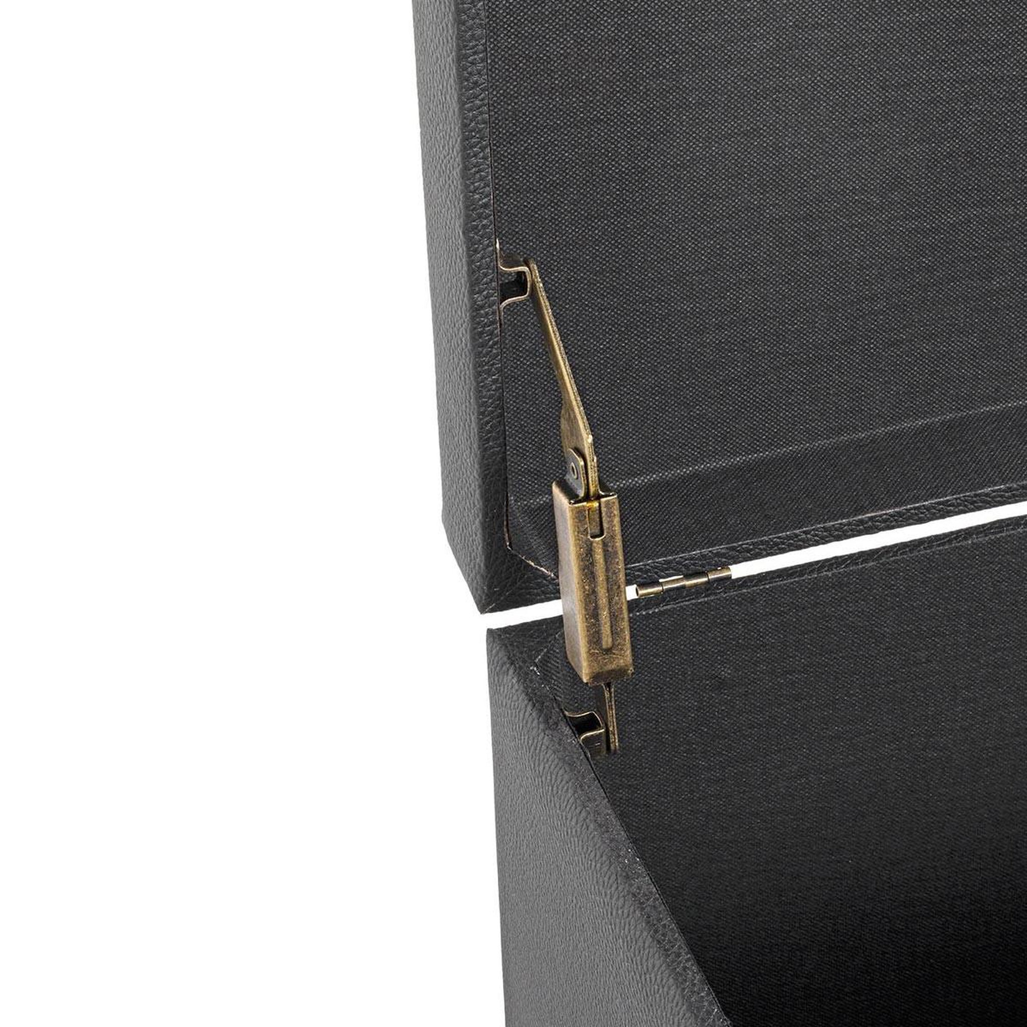 Voir la diapositive 5 : Paris Prix Banc coffre de rangement  timmy  58cm noir