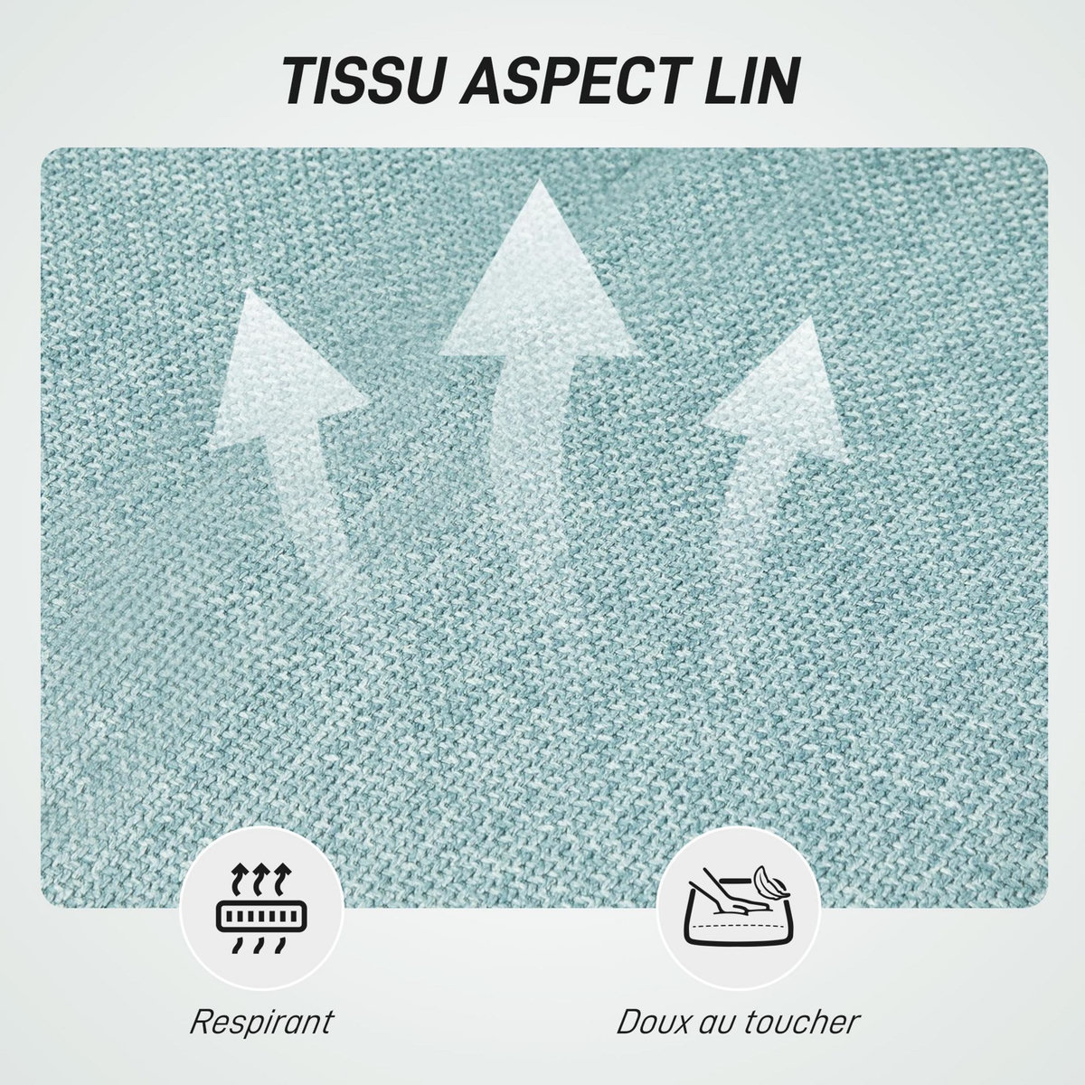 HOMCOM Chaise de bureau tissu grand confort réglable fonction à bascule vert