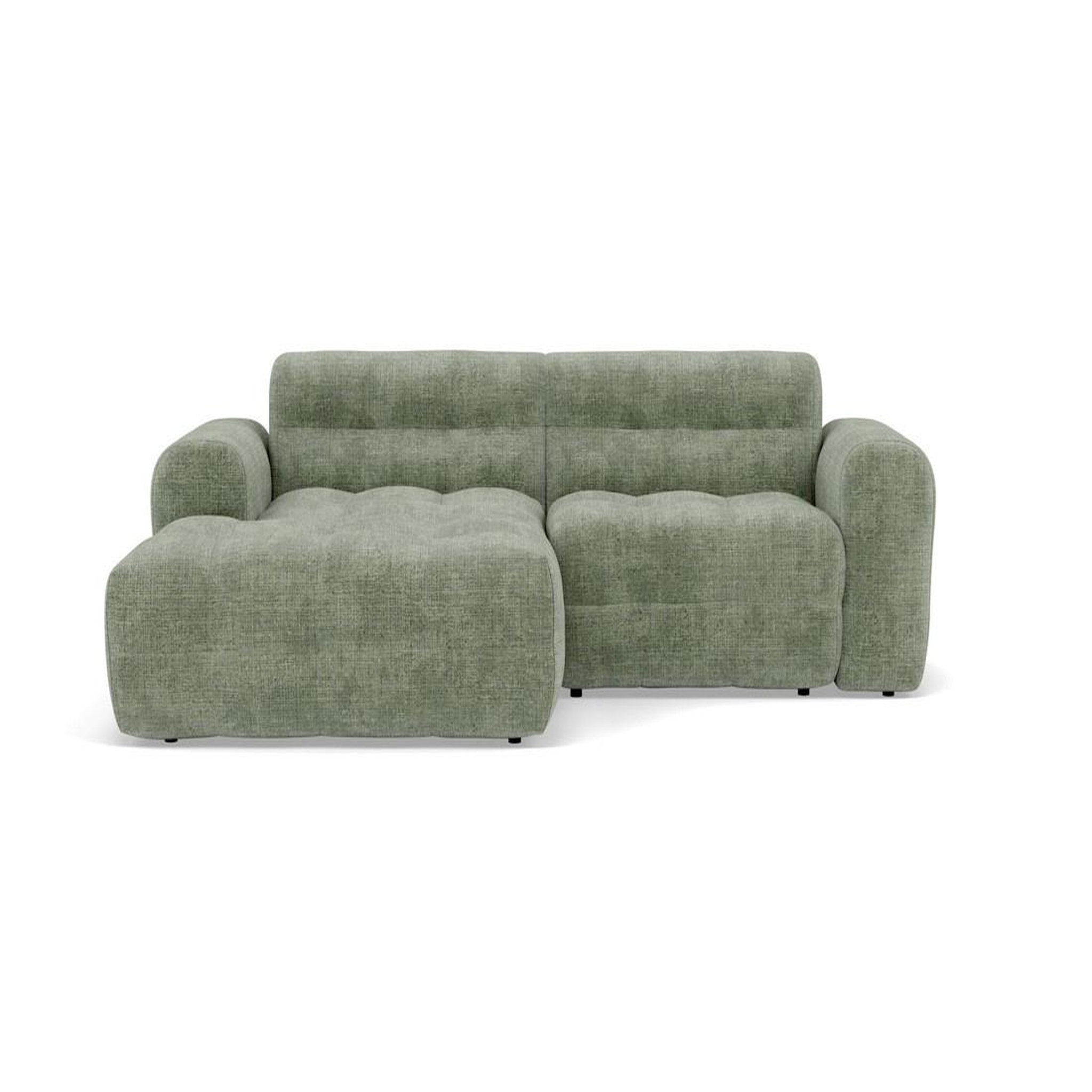Voir la diapositive 1 : BEST MOBILIER Diane - canapé d'angle gauche 4 places en velours texturé