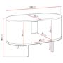 Voir la diapositive 4 : BEST MOBILIER Sansa - table basse 100 cm - 1 niche - plateau effet marbre
