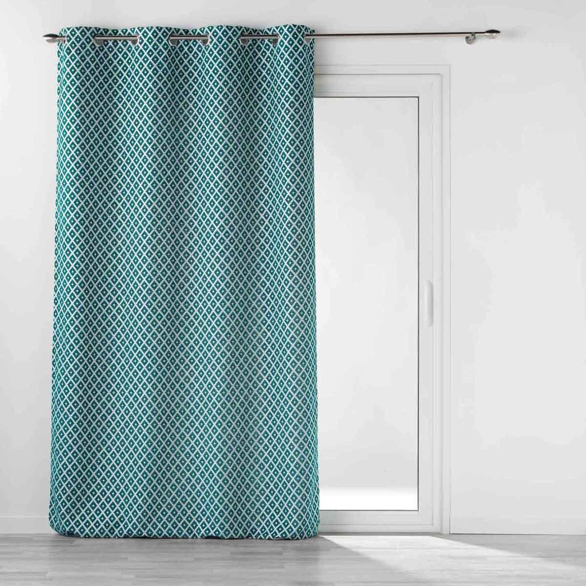 Douceur d'Intérieur Rideau à œillets  mariella  140x260cm pétrole