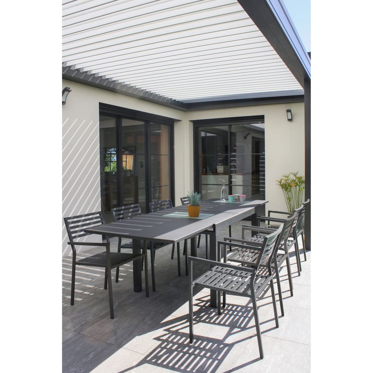 Salon de jardin - 8 places - GASTON