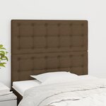 VIDAXL Tetes de lit 2 pcs Marron Fonce 100x5x78/88 cm Tissu