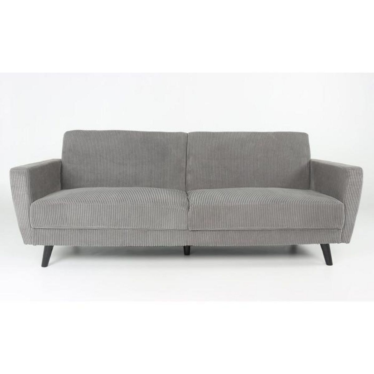 Paris Prix Canapé Convertible en Velours  Garry  220cm Gris