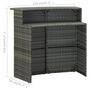 Voir la diapositive 6 : VIDAXL Ensemble de bar de jardin avec coussins 3 pcs Gris