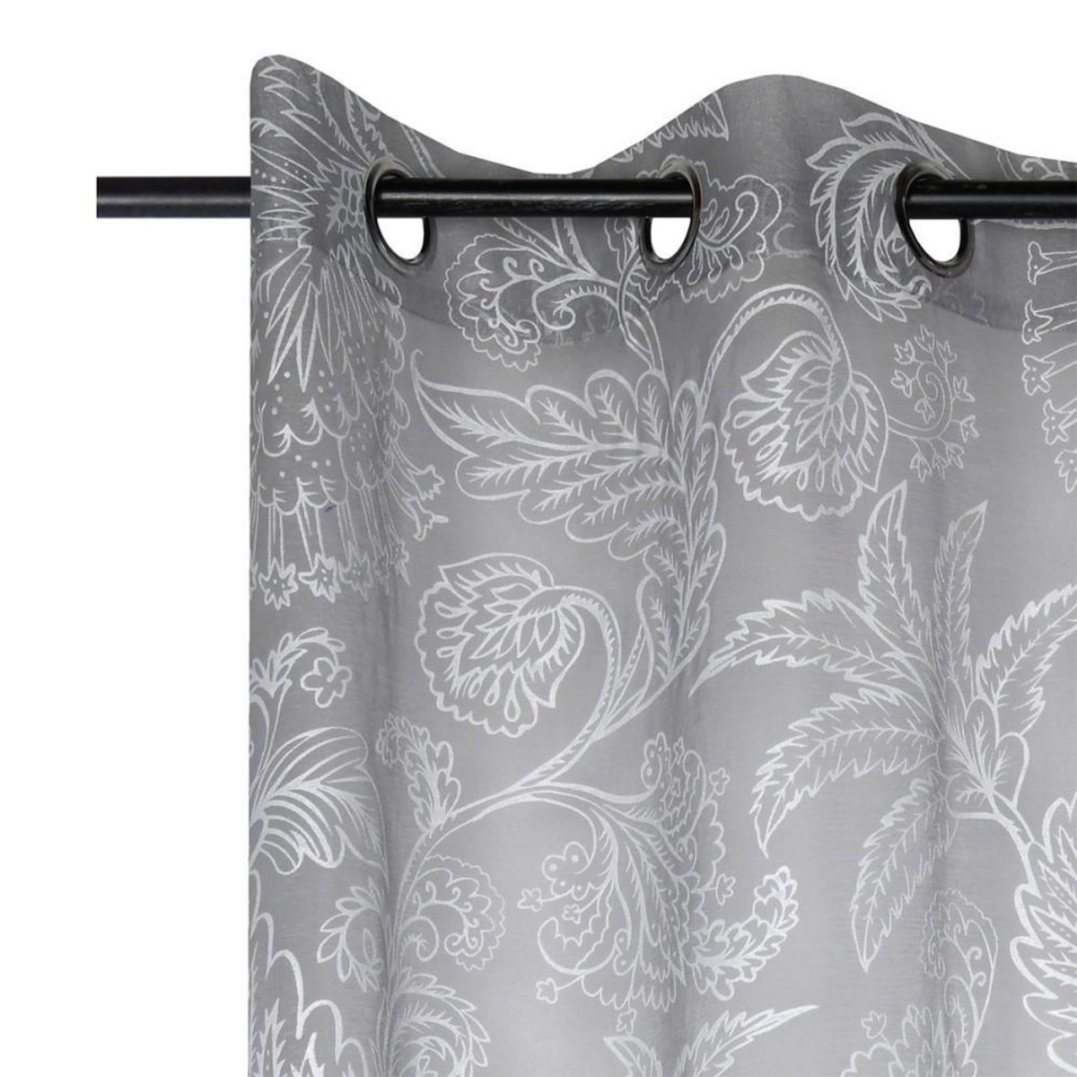 Lovely Casa Voilage à œillets 140x260 cm Jeannette gris