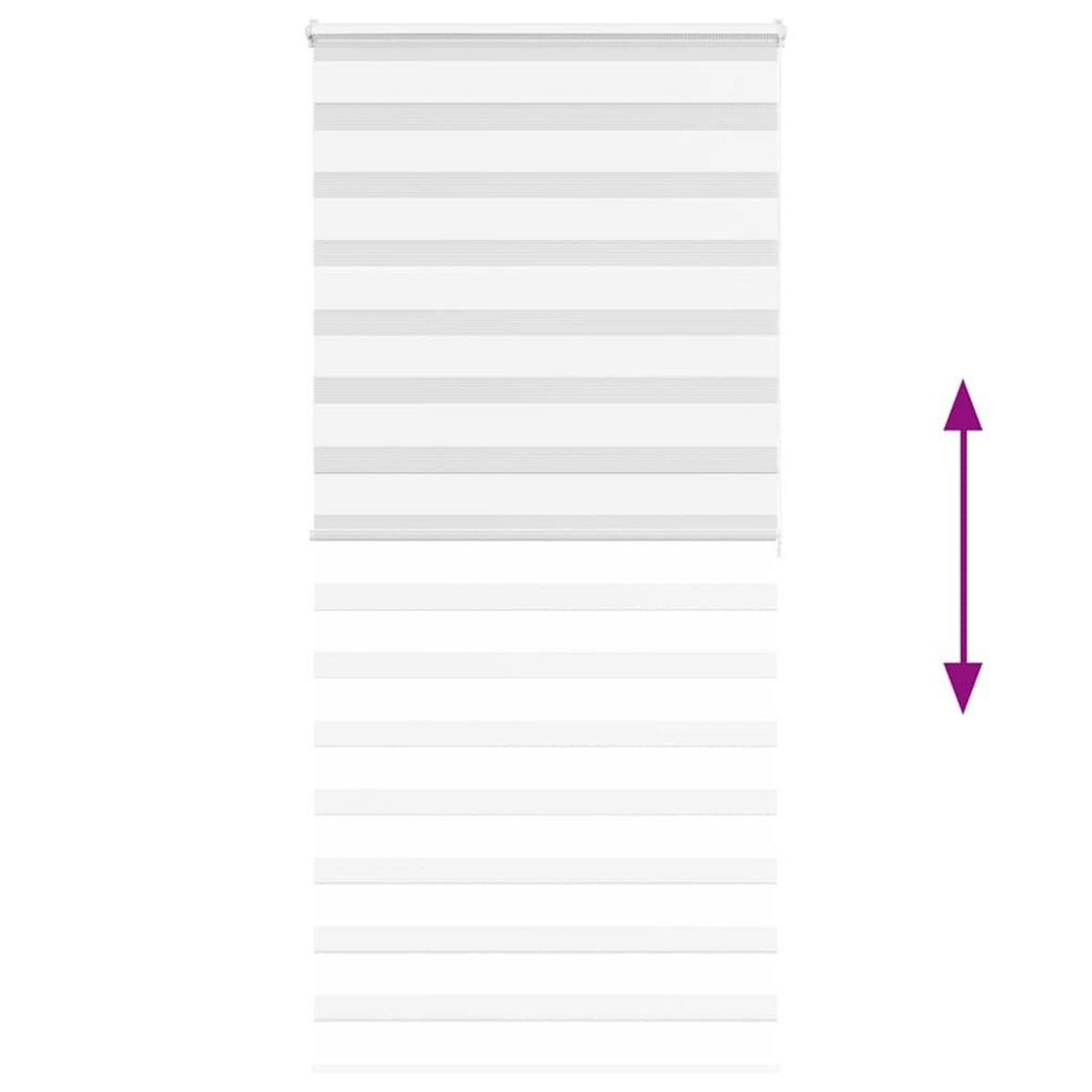 VIDAXL Store zebre blanc 115x200 cm largeur du tissu 110,9cm polyester