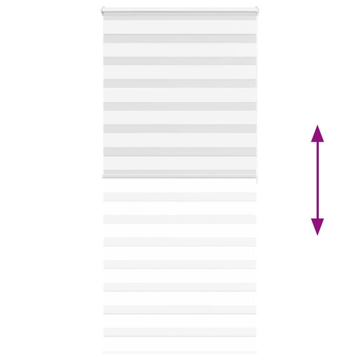 VIDAXL Store zebre blanc 115x200 cm largeur du tissu 110,9cm polyester