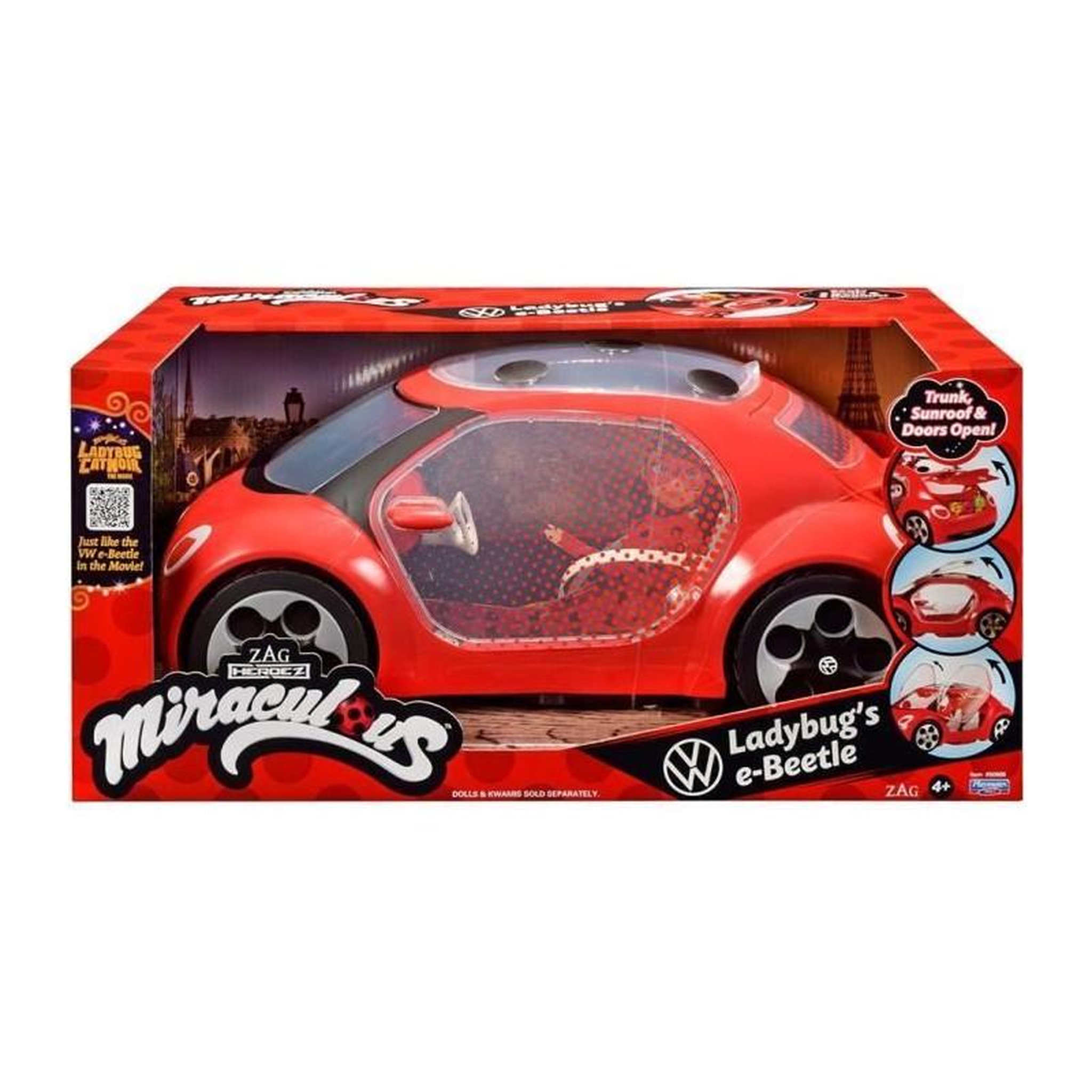 BANDAI Bandai – Voiture Miraculous Ladybug - Volkswagen e-Beetle de Ladybug – Film Miraculous - P50669