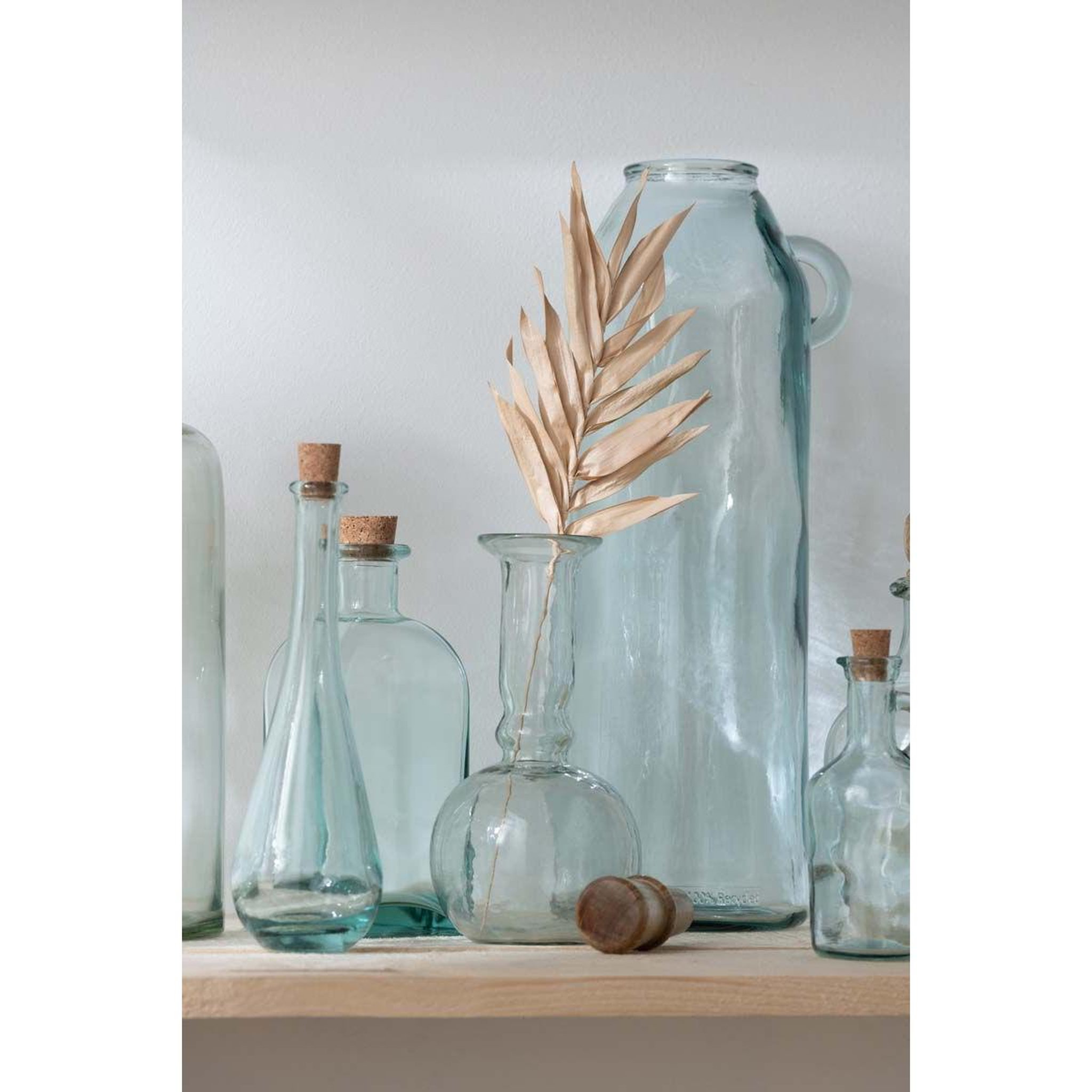 Voir la diapositive 2 : J-LINE Vase cylindrique design  anse  45cm transparent
