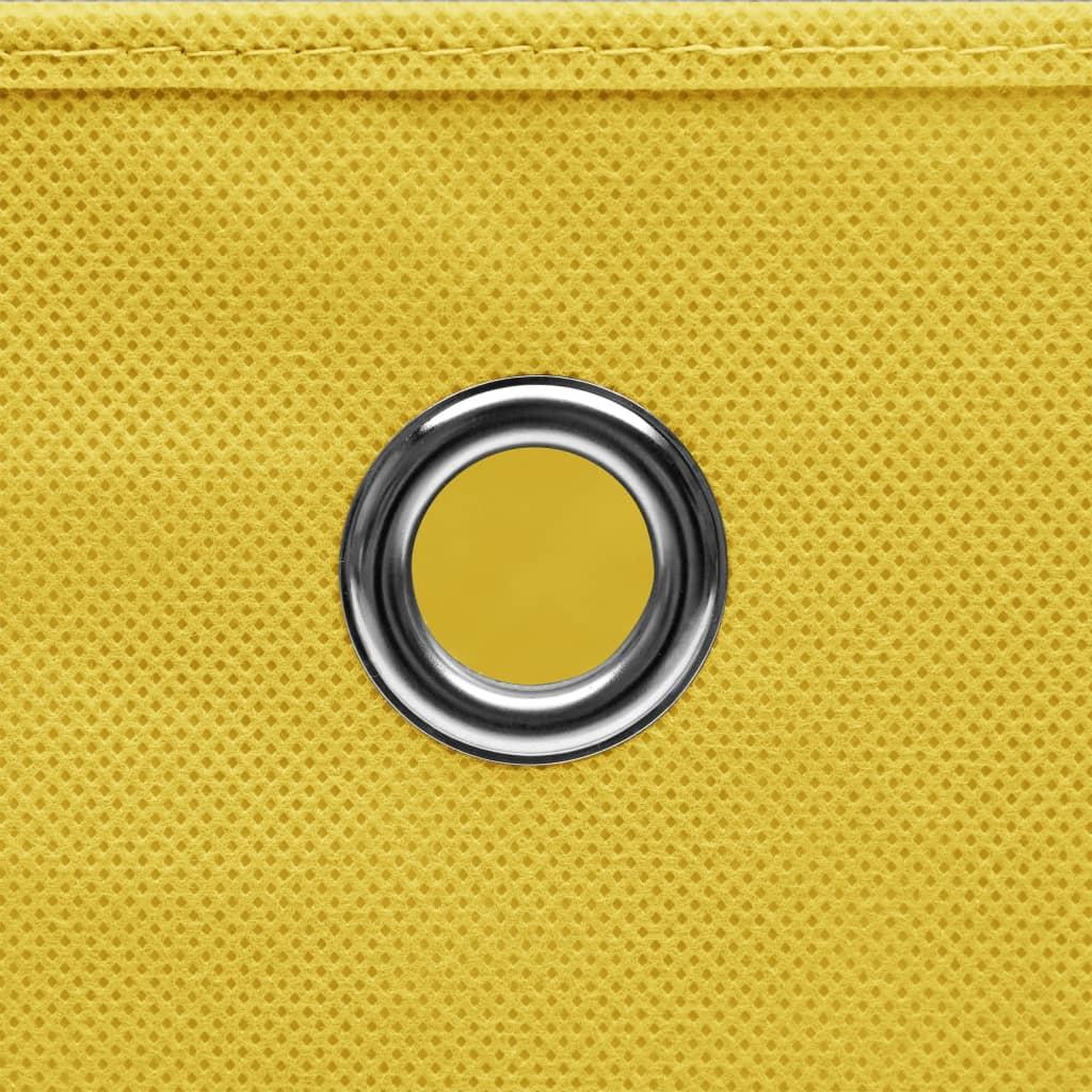 Voir la diapositive 5 : VIDAXL Boîtes de rangement et couvercles 10 pcs Jaune 32x32x32cm Tissu