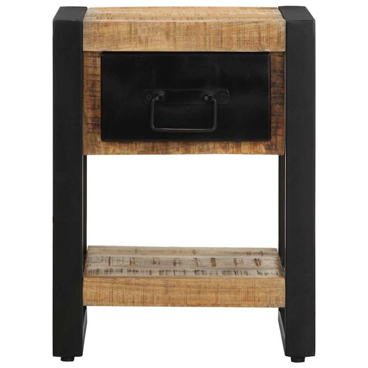 VIDAXL Table de chevet 35x34x45 cm bois de manguier massif brut