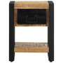 Voir la diapositive 4 : VIDAXL Table de chevet 35x34x45 cm bois de manguier massif brut