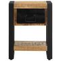 Voir la diapositive 4 : VIDAXL Table de chevet 35x34x45 cm bois de manguier massif brut
