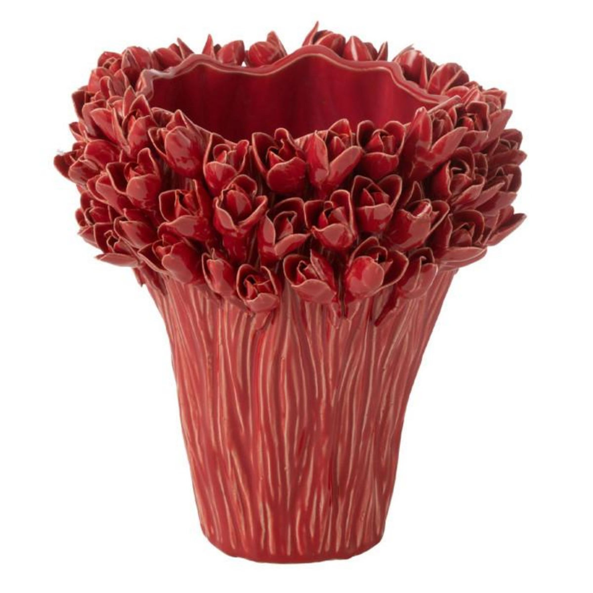 Paris Prix Vase Déco en Grès  Ambrosia  29cm Rouge