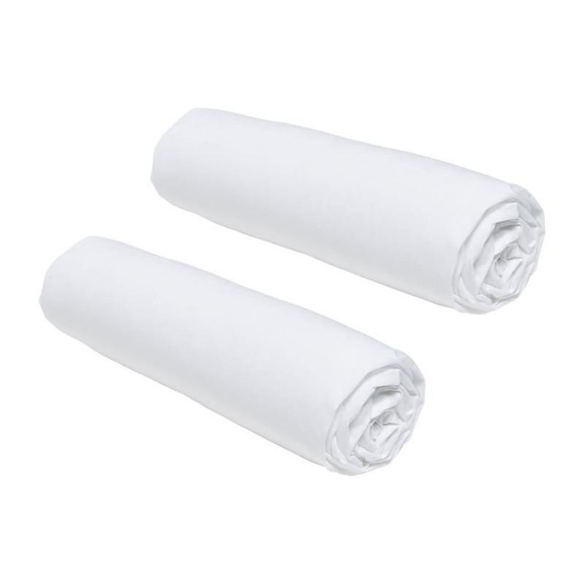 Today Lot de 2 draps housses TODAY Essential - 160 x 200 cm - 2 personnes - 100% Coton - Craie
