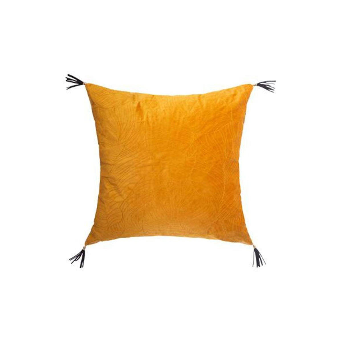 ATMOSPHERA Coussin Déco en Velours  Sti  40x40cm Ocre