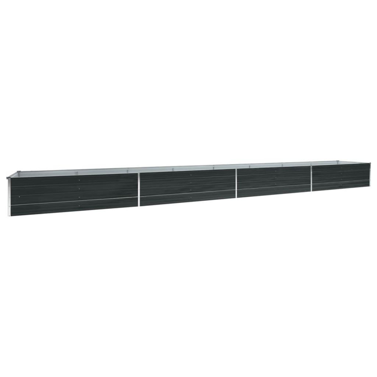 VIDAXL Lit sureleve de jardin Acier galvanise 600x80x45 cm Anthracite
