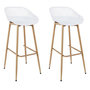 Voir la diapositive 1 : Paris Prix Lot de 2 Tabourets de Bar  Malaga  88cm Blanc