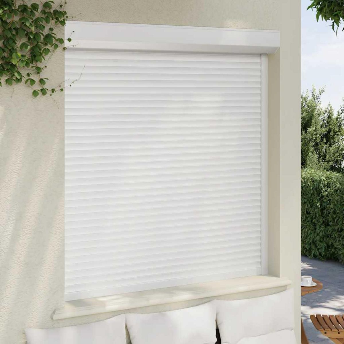 VIDAXL Volet roulant aluminium 140x150 cm blanc
