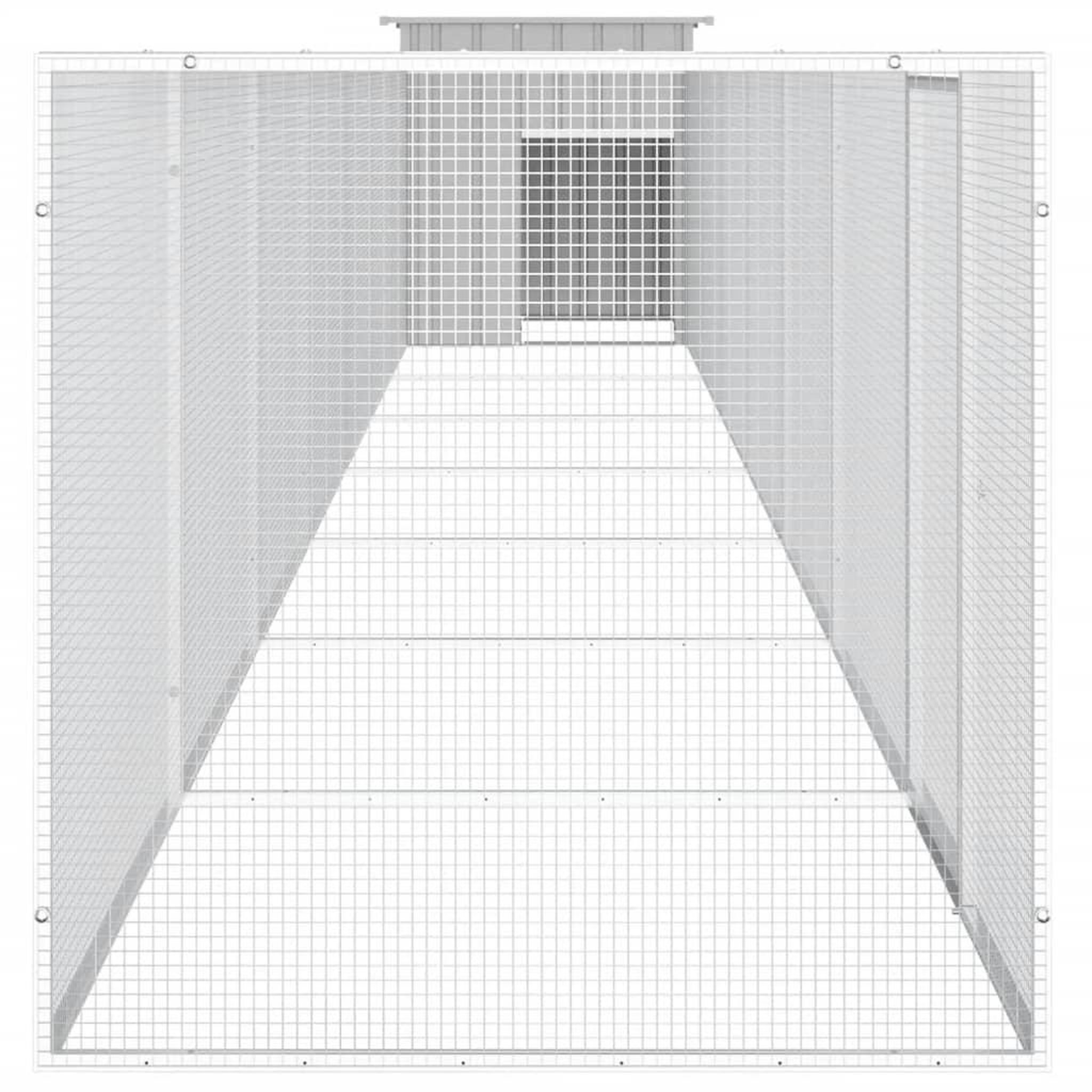 Voir la diapositive 4 : VIDAXL Cage pour poules Gris 700x91x100 cm Acier galvanise
