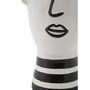 Voir la diapositive 2 : Paris Prix Vase Déco Visage en Porcelaine  Face  26cm Blanc & Noir