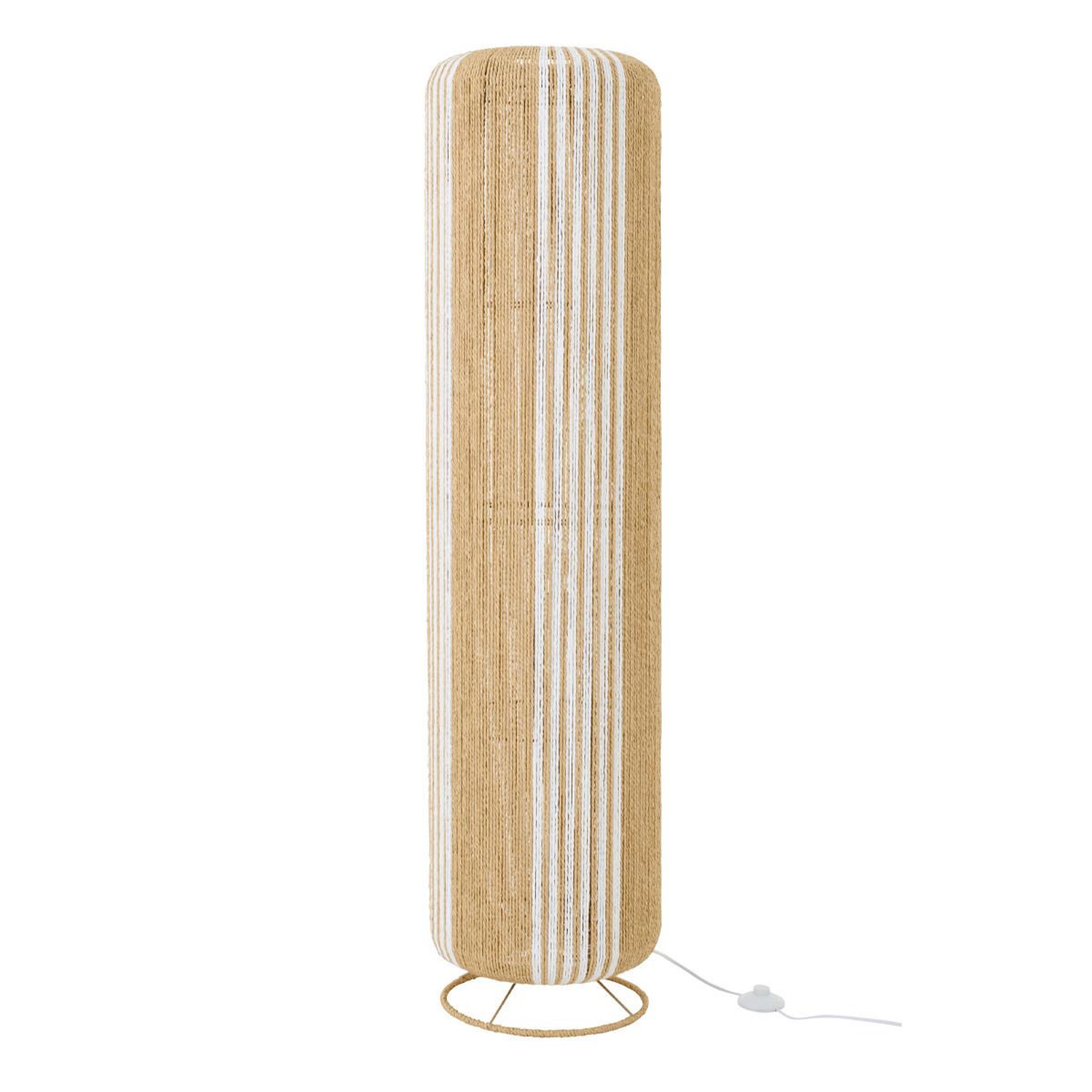J-LINE Lampadaire corde  chase  138cm blanc & naturel
