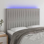 Voir la diapositive 1 : VIDAXL Tete de lit a LED Gris clair 144x5x118/128 cm Tissu
