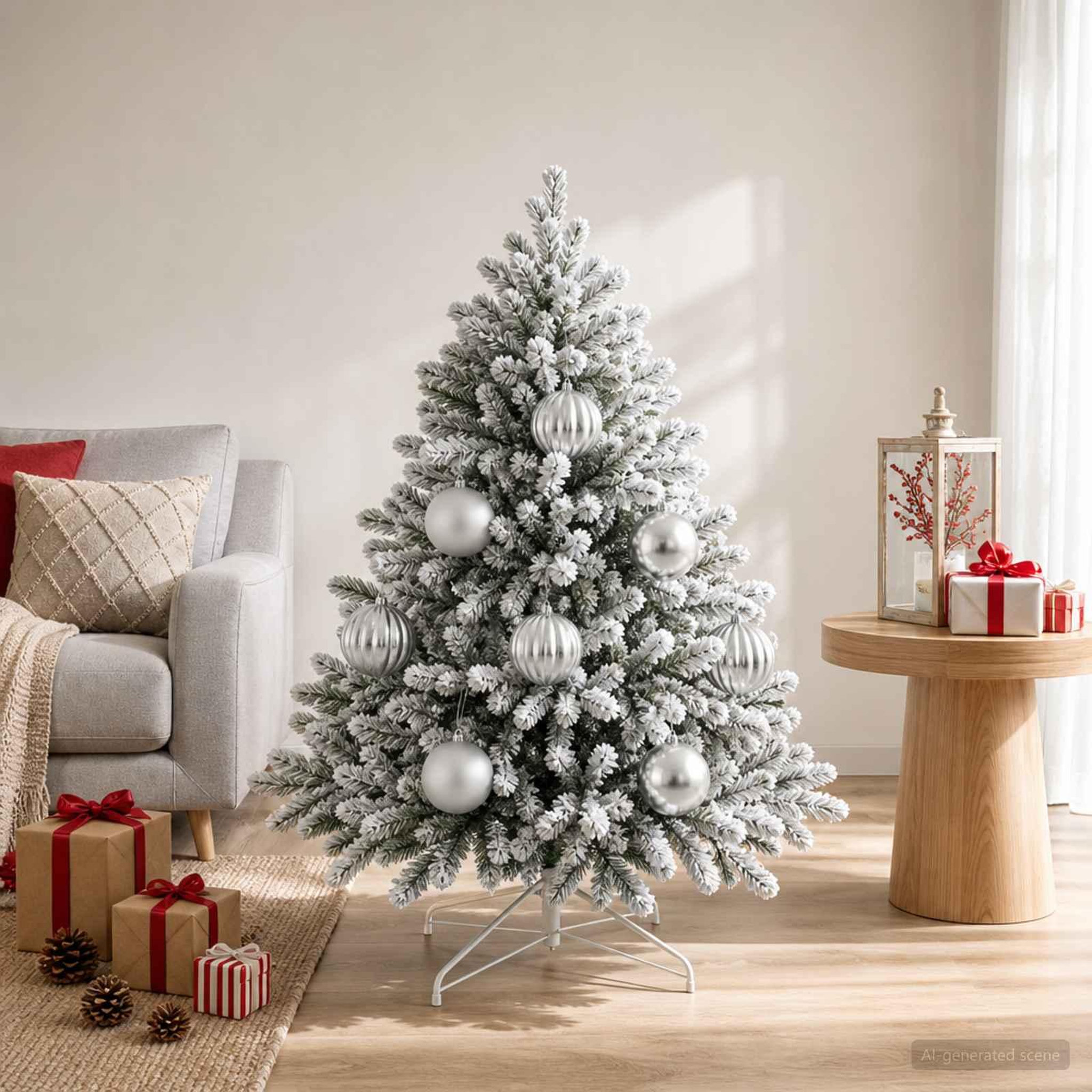 Voir la diapositive 2 : VIDAXL Ensemble de boules de Noël XL 9 pc Argente Diam. 15 cm
