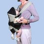Voir la diapositive 2 : BAMBISOL Bambisol Porte Bébé Ventral | Bavoir Intégré, Visière | Noir Taupe