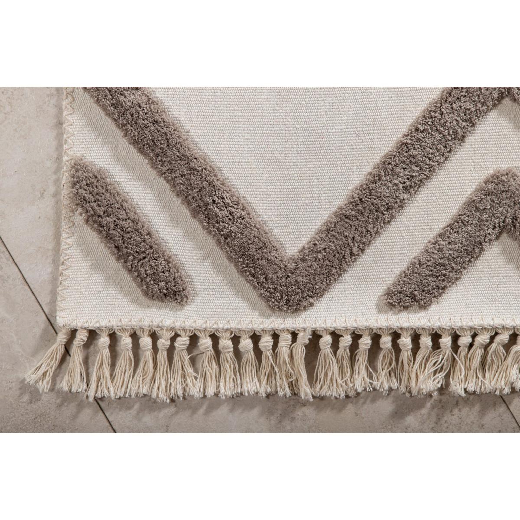 Voir la diapositive 6 : Paris Prix Tapis design avec franges  towa  160x230cm marron