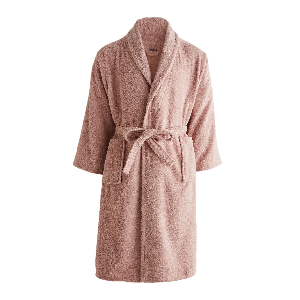 ACTUEL Peignoir col chale uni en coton 380gsm