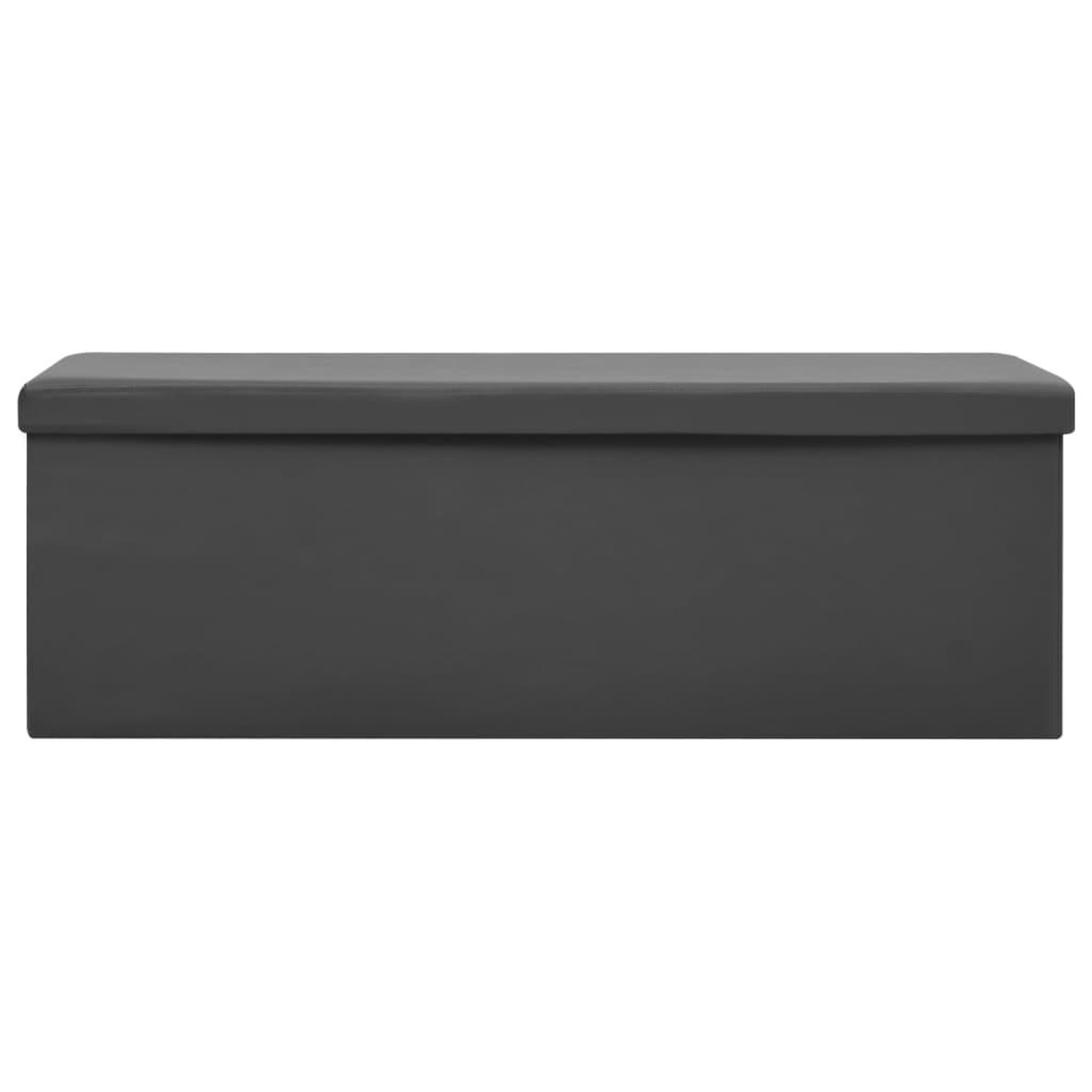 Voir la diapositive 3 : VIDAXL Banc de rangement pliable Gris PVC