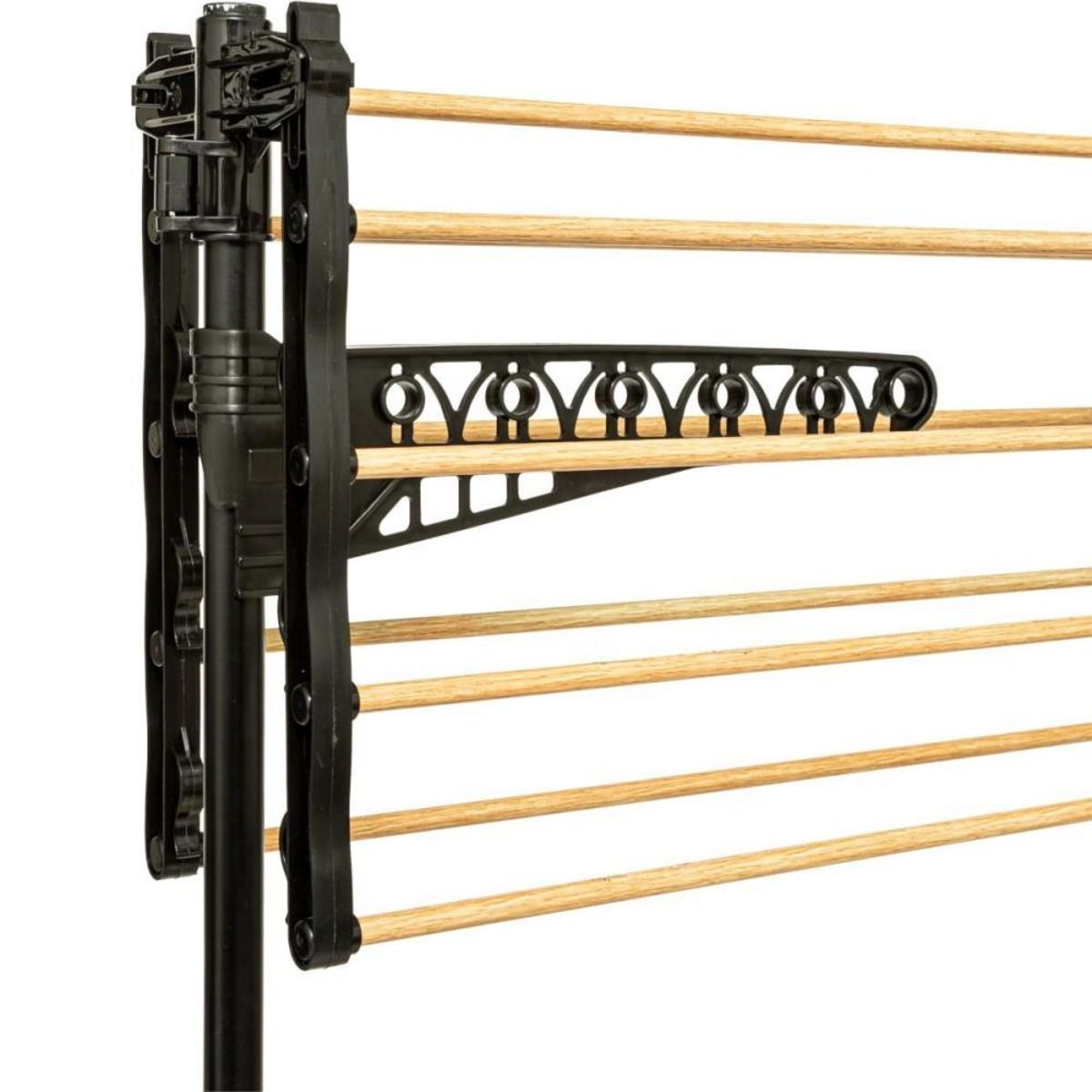 ATMOSPHERA Etendoir à linge à roulettes forme tour noir