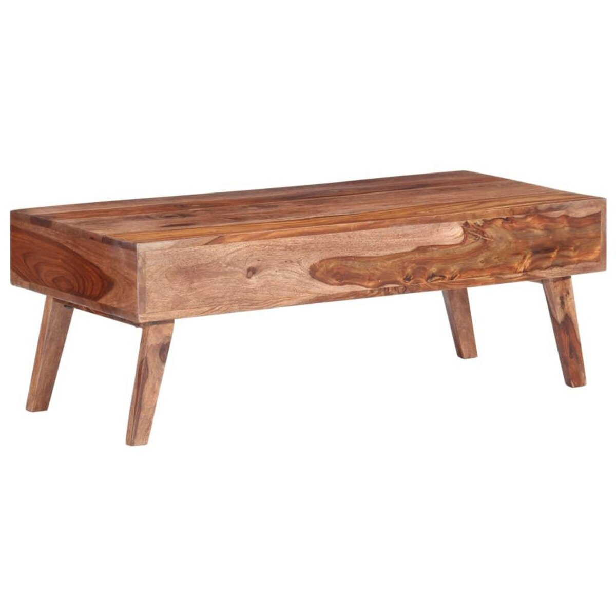 VIDAXL Table basse gris 110x50x40 cm bois massif