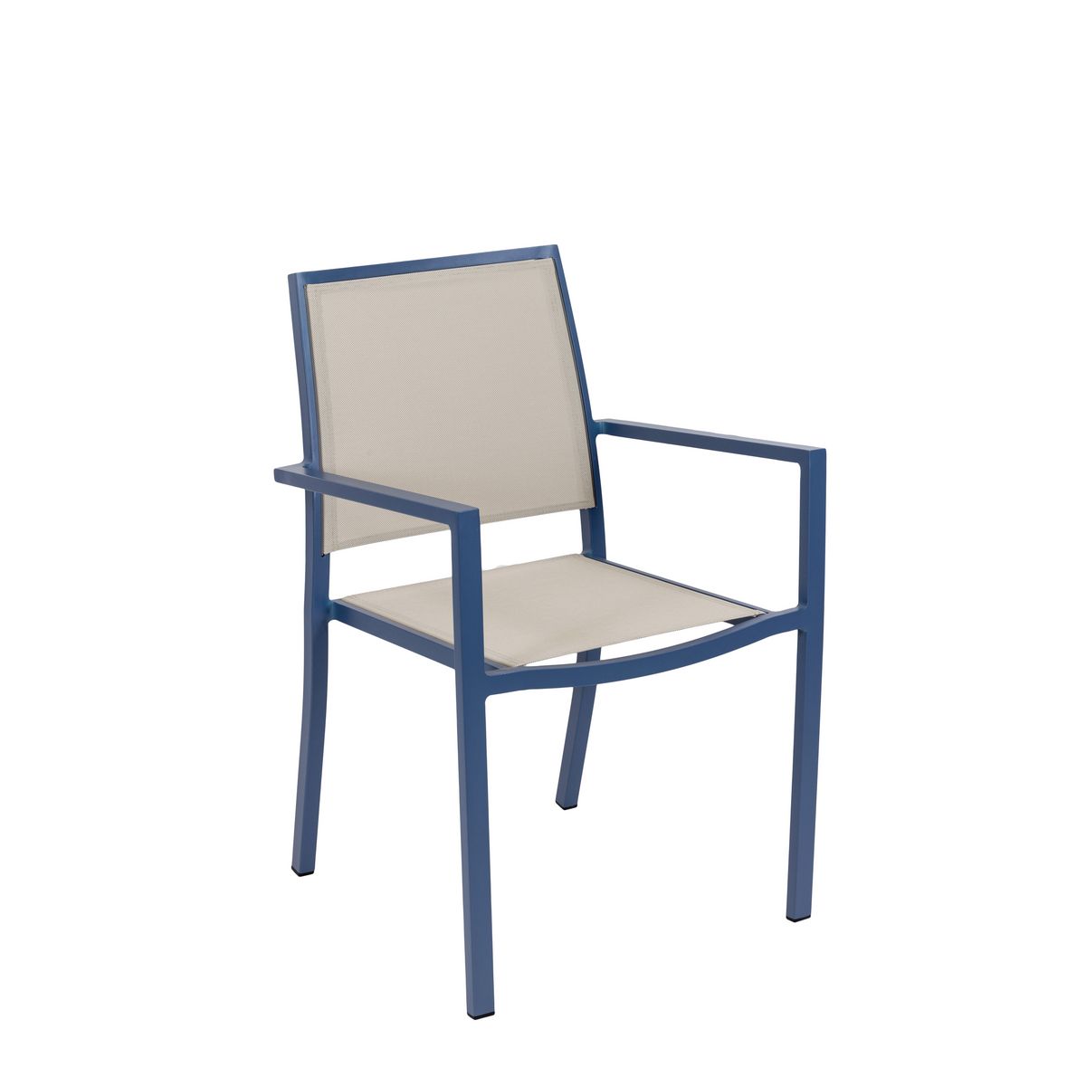 Fauteuil de jardin empilable - Aluminium - Gris bleuté - SANTORIN
