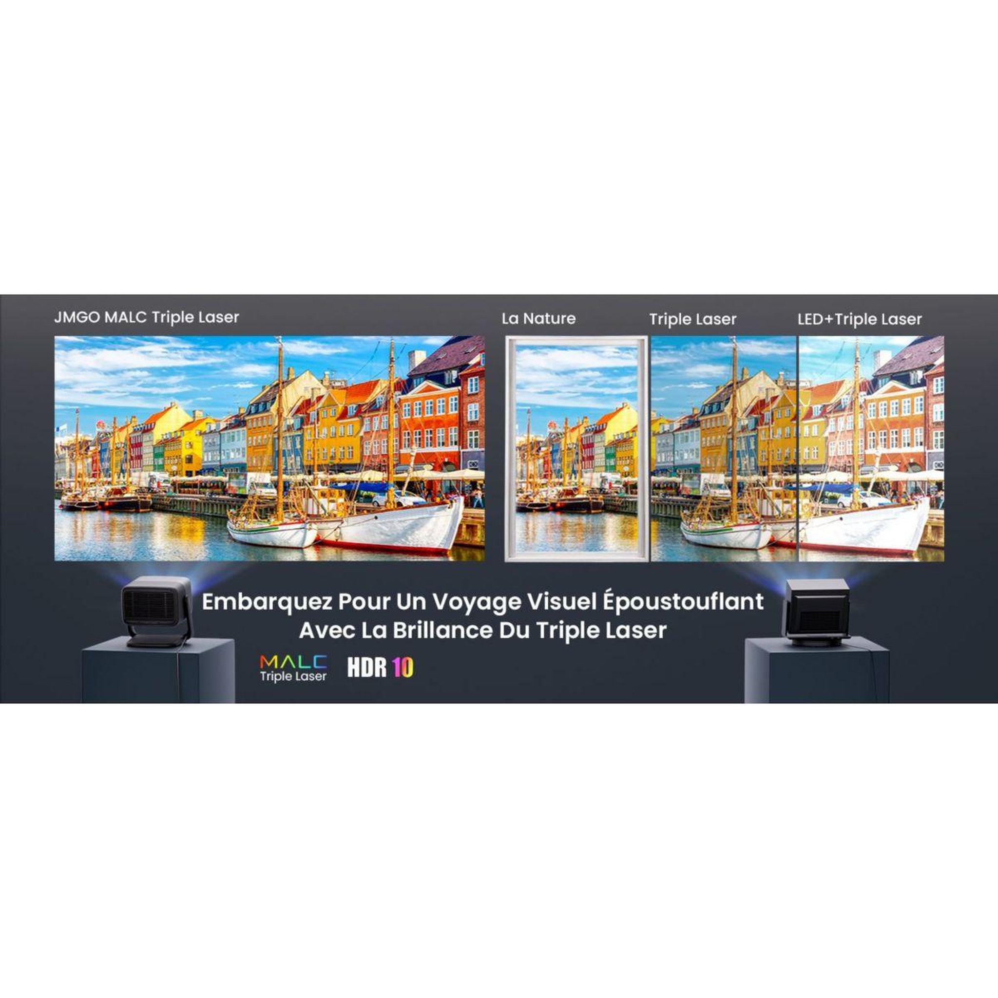 Voir la diapositive 3 : JMGO Vidéoprojecteur home cinéma n1s ultimate 4k
