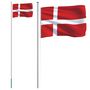 Voir la diapositive 2 : VIDAXL Drapeau du Danemark et mat 6,23 m Aluminium