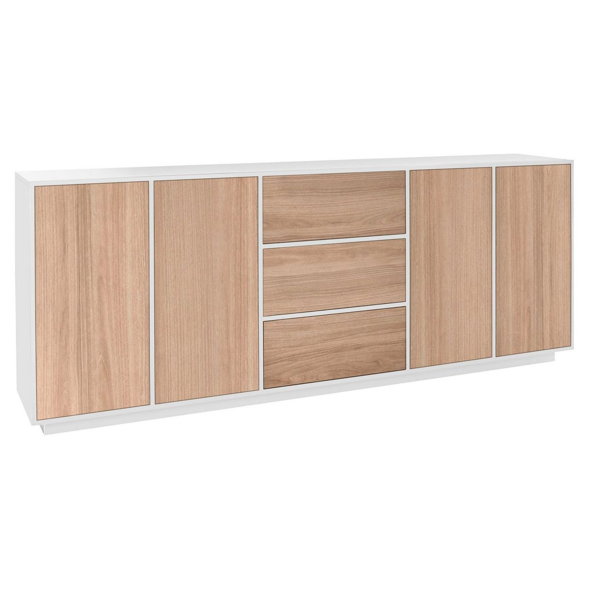 Buffet moderne 4 portes 3 tiroirs 220 cm LUCERA