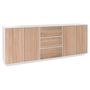 Voir la diapositive 1 : Buffet moderne 4 portes 3 tiroirs 220 cm LUCERA