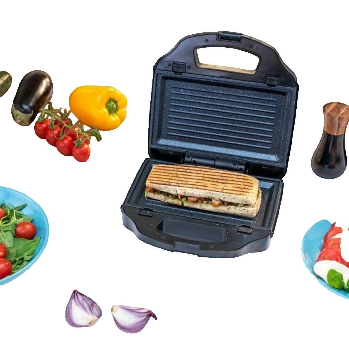 ZELMER Grille-pain Zelmer polyvalent 3 en 1 noir et argent