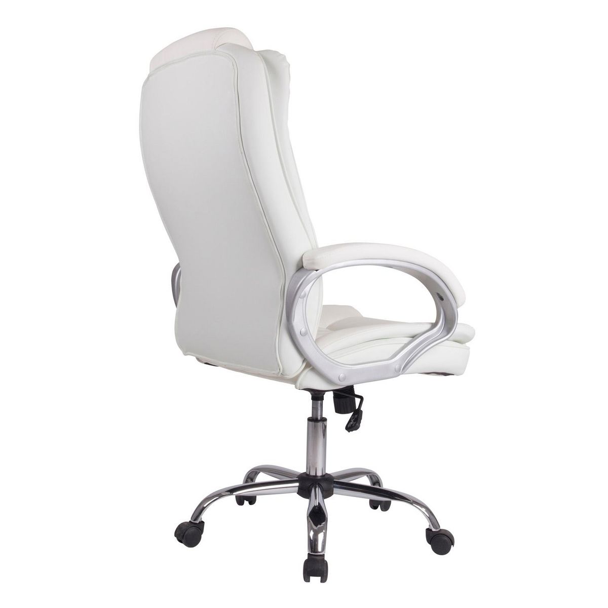 VS VENTA-STOCK Chaise de Bureau Karen Elevable et Fauteuil inclinable en Simili Cuir Blanc